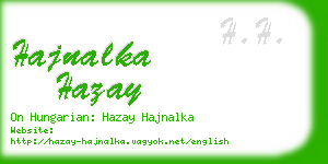 hajnalka hazay business card